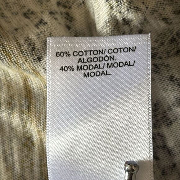 Lucky Brand Floral Tie Waist Cotton Modal V-Neck Top Shirt Boho Ornate Print Med - Picture 8 of 8